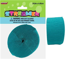 Crepe Streamer Teal 24M