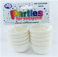 Cup Cake Cases White 200 Pack