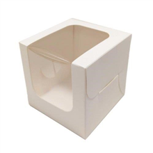 Cupcake Single Cake Box White 6Pk 364751