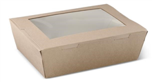 Detpak Lunch Box Large Window Brown 50Packet