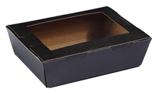 Detpak Lunch Box XSmall Window Black 10PK