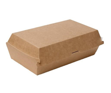ECO SAVER CARDBOARD KRAFT SNACK BOX LGE 50SLV