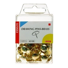 ESSELTE 45100 DRAWING PINS BRASS PACK 150