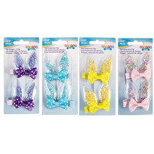 Easter Hair Clips Bunny Ears WBow Assorted