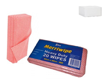 Edco Merriwipe Heavy Duty Wipe 60x45cm Red 200 Carton