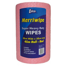 Edco Merriwipe Roll HD Red 45m