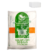 Envirochoice Bin Liner 120L Clear 50 Pack 5 Carton