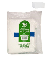 Envirochoice Bin Liner 240L Clear 20 Pack 5 Carton