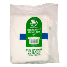 Envirochoice Bin Liner 240L Clear 20 Pack