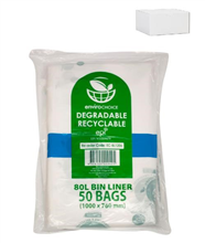 Envirochoice Bin Liner 80L Clear 50 Pack 5 Carton