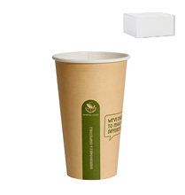 Envirochoice Hot Cup Single Wall 16Oz Kraft 50 Pack 20 Carton