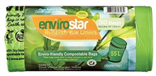 Envirostar Garbage Bag Compost Green 55L 30Roll