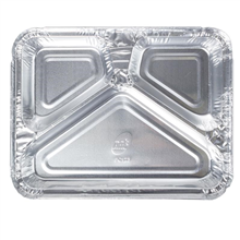 FOIL TRAY 123 550ML 3 COMPARTMENT TRAY 5PK
