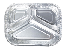 FOIL TRAY 420 700ML 3 COMPARTMENT 500CTN