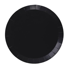 Five Star Paper Round 7 Snack Plate Black 20PK