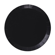 Five Star Paper Round Dinner Plate 9 Black 20 Pack