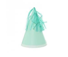 Five Star Party Hat With Tassel Topper Mint Green 10 Pack