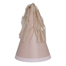 Five Star Party Hat With Tassel Topper White Sand 10 Pack