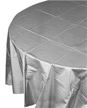 Five Star Table Cover Round Metallic Silver