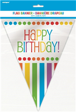 Flag Banner Birthday Rainbow 365m