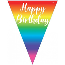 Flag Bunting Foil Birthday Rainbow 39M 631762