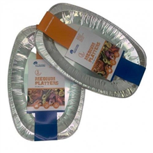Foil platter 427 x 285 x 27cm 5pk