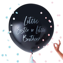 GENDER REVEAL 90CM BALLOON BRO OR SIS TW836