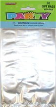Gift Bags Clear With Ties Small 30 Pack