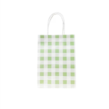 Gingham Green Paper Bag 10pk