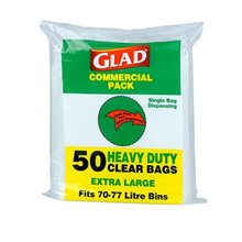Glad Garbage Bags 7077L Commercial 50PK 4CTN