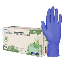Gloves Nitrile PFree Biodegradable Violet Blue XLarge 100PK