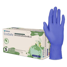 Gloves Nitrile Powder Free Biodegradable Violet Blue Small 100PK