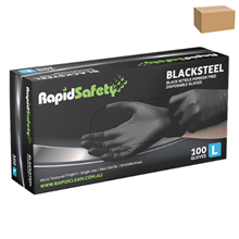 Gloves Nitrile Powder Free Black Large 1000CTN