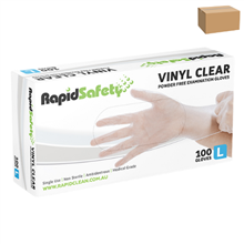 Gloves Vinyl Powder Free Large Clear 1000CTN