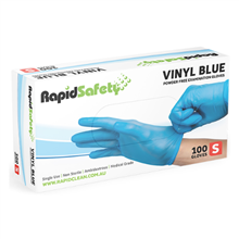 Gloves Vinyl Powder Free Small Blue 100PK
