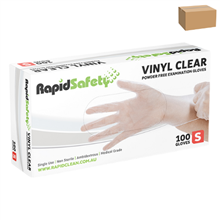 Gloves Vinyl Powder Free Small Clear 1000CTN