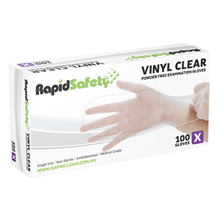 Gloves Vinyl Powder Free XLarge Clear 100PK