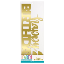Gold Happy Bday Acrylic Sign 