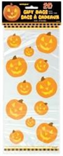 Halloween Cello Bags Pumpkin Glow 20 Pack