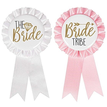 Hen Party Bride To Be Ribbon Badges 8pk