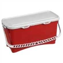 Hermetic 8L Bucket with Outside Handle Red