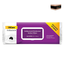 HiCare AntiBact Disinfectant Wipes 100PK 18CTN