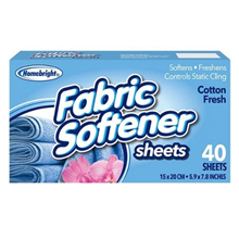 Homebright Fabric Softener Sheet Cotton Fresh 40PK