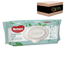 Huggies Baby Wipes Fragrance Free 80PK 4CTN