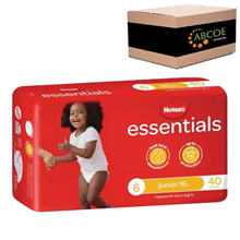 Huggies Essentials Nappies Junior 40 Pack 16Kg  Over 4CTN Size 6
