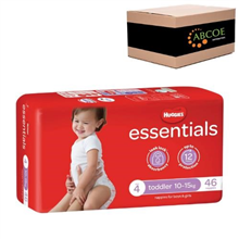 Huggies Essentials Nappies Toddler 46PK 1015kg 4CTN Size 4