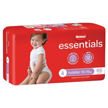 Huggies Essentials Nappies Toddler 46PK 1015kg Size 4