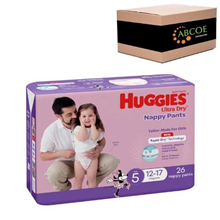 Huggies Nappy Pants Ultra Dry Walker Girl 26PK 3CTN