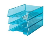 ITALPLAST I 60TB MULTI FIT DOCUMENT TRAY TINT BLUE