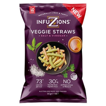 Infuzions Veggie Straws Salt Vinegar 90G